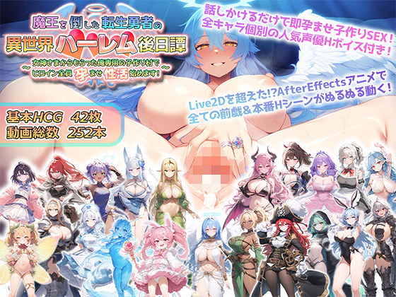 魔王を倒した転生勇者の異世界ハーレム後日譚〜女神さまからもらった俺専用の子作り村でヒロイン全員孕ませ性活始めます！〜❤｜ 動画・アニメーション